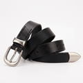 Stonegrain – Antique Tip Leather Belt — Black
