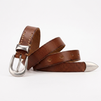 Stonegrain – Antique Tip Leather Belt — Khaki