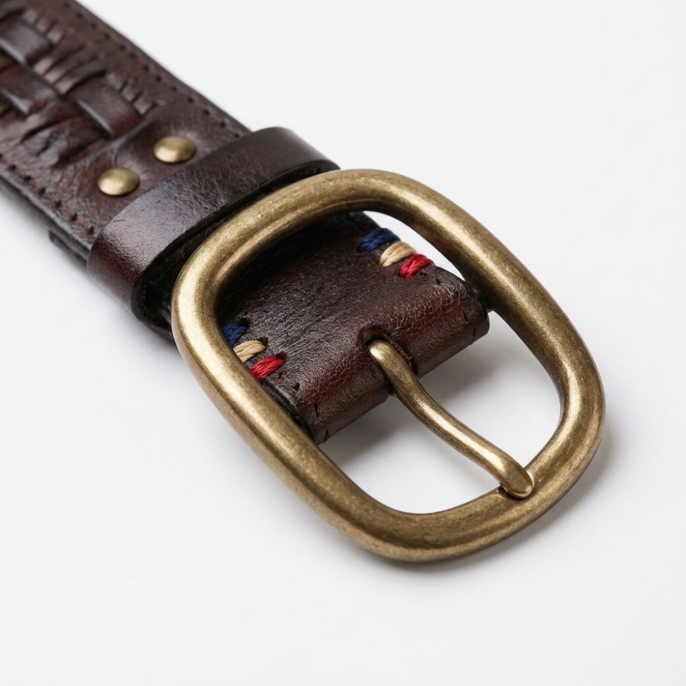 Fendall – Woven Pin Buckle Leather Belt