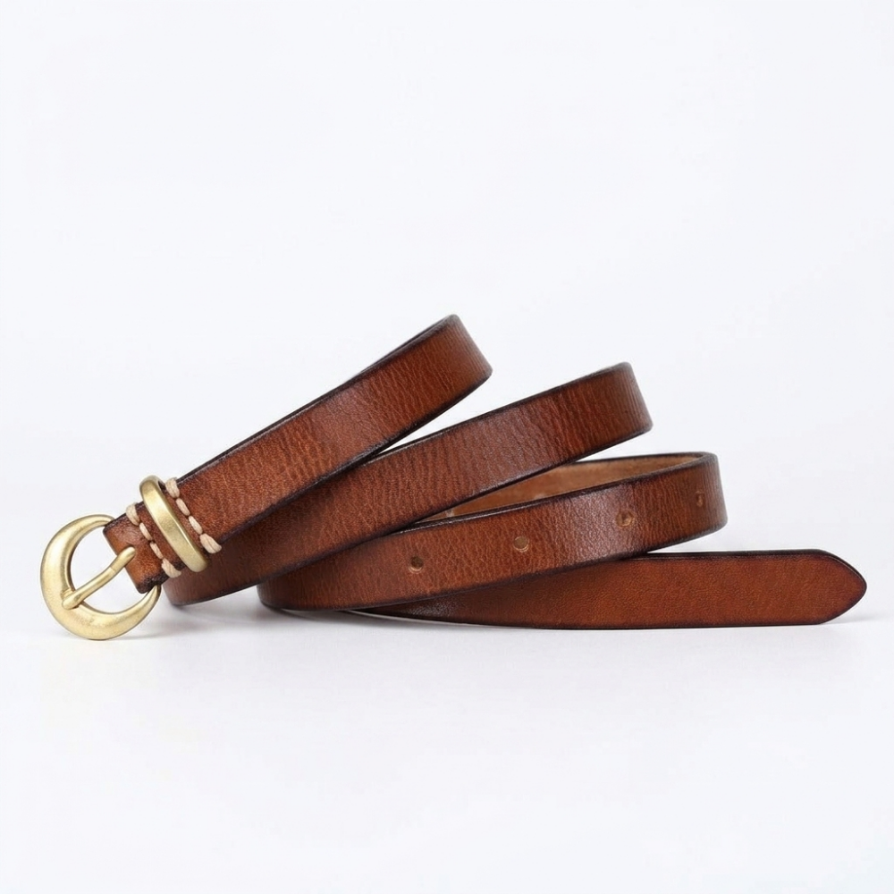 Oatfield – Slim Pin Buckle Leather Belt