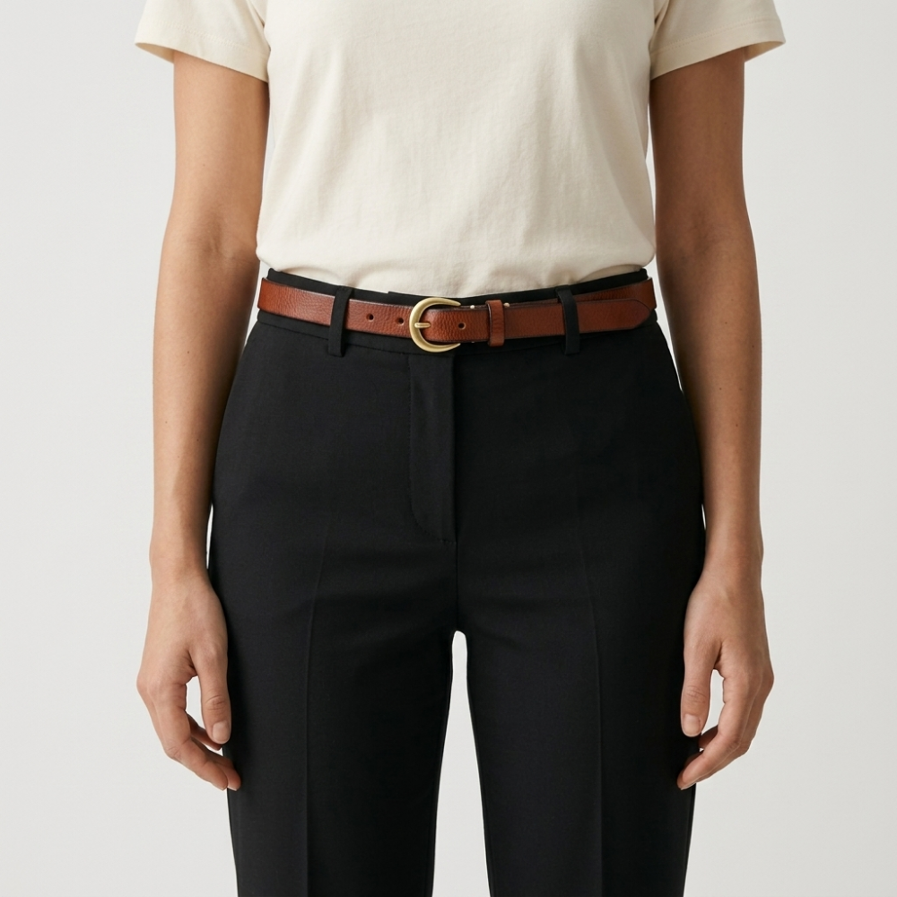 Oatfield – Slim Pin Buckle Leather Belt