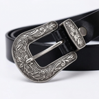 Galloway – Engraved Buckle Leather Belt