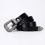 Galloway – Engraved Buckle Leather Belt