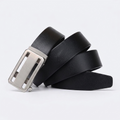Marston – Auto Buckle Leather Belt — Black