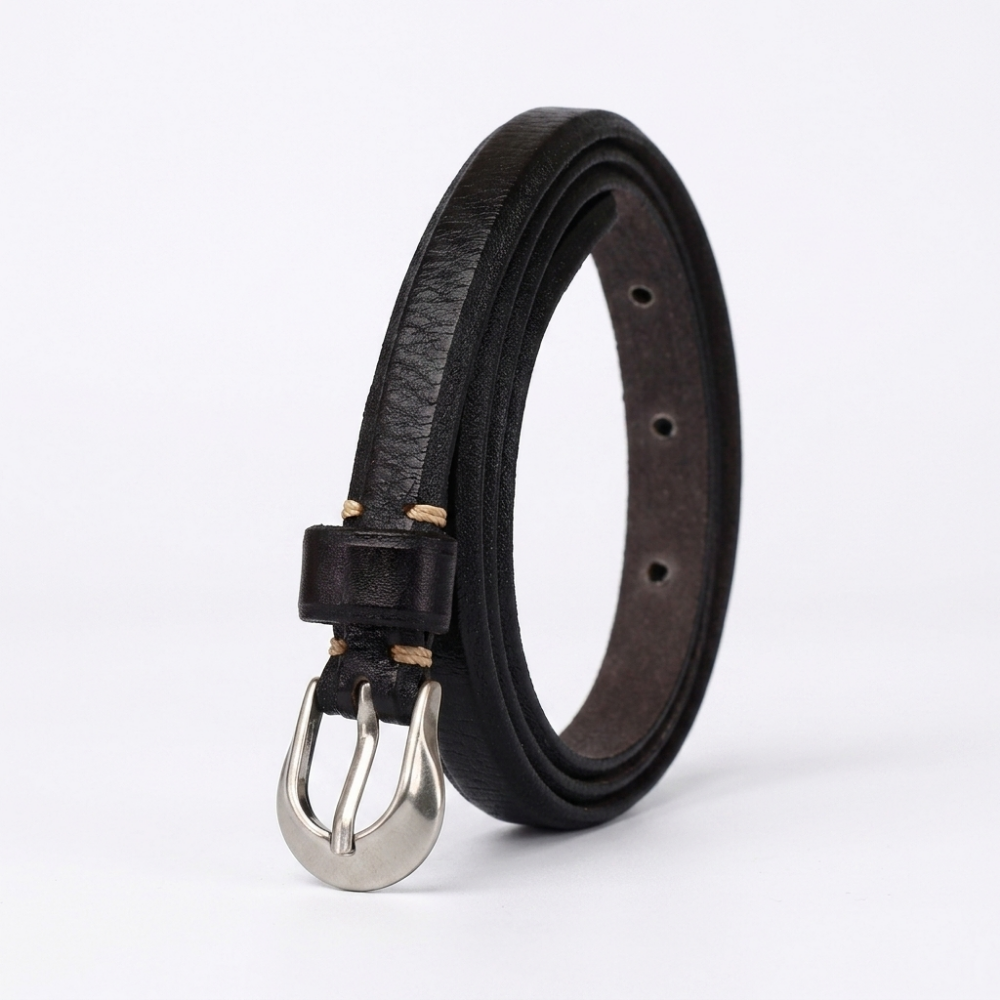 Mossfell – Slim Pin Buckle Leather Belt