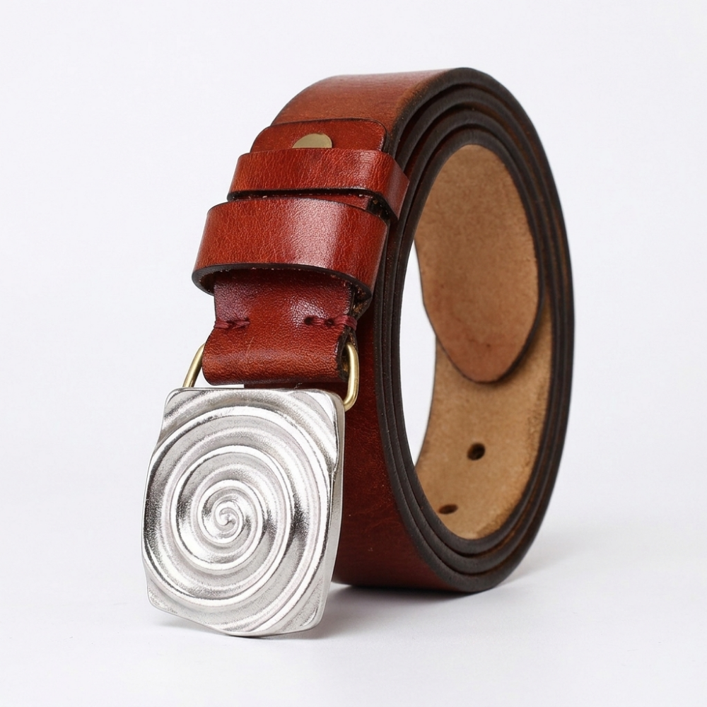 Boulderstep – Spiral Plate Leather Belt