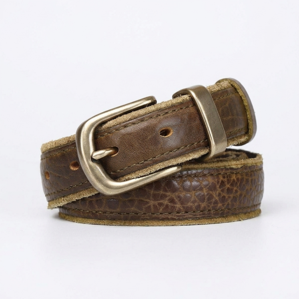 Fellmark – Textured Pin Buckle Leather Belt