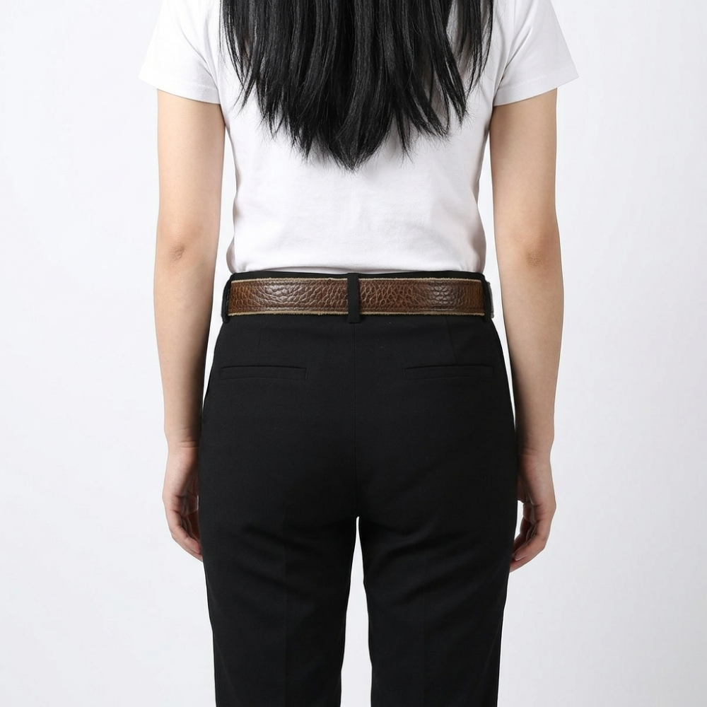 Fellmark – Textured Pin Buckle Leather Belt