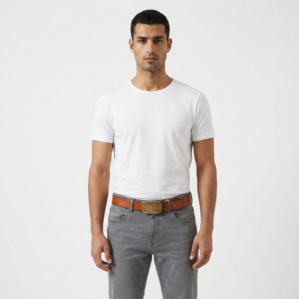 Kielder – Plate Buckle Leather Belt