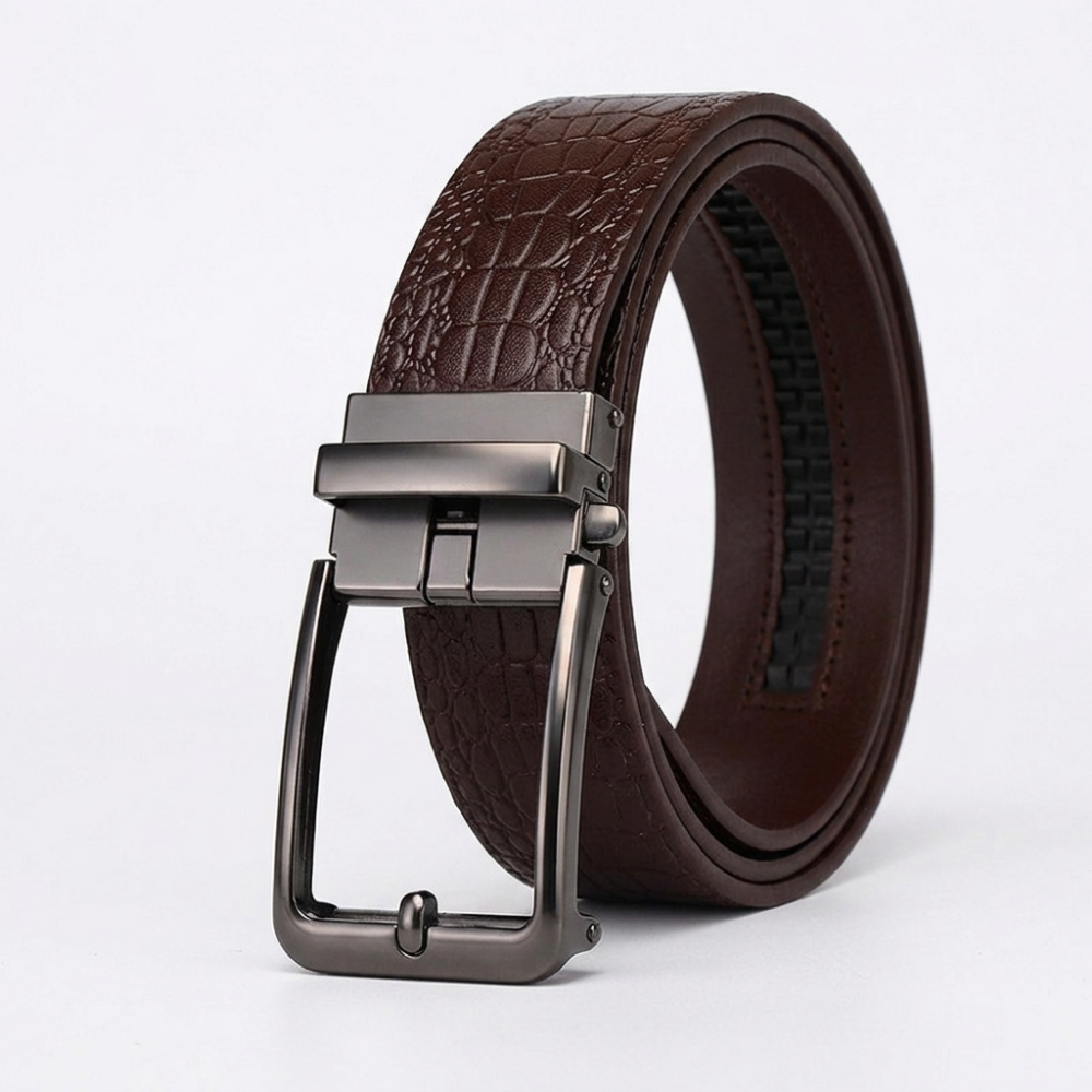 Firth – Crocodile-Embossed Reversible Belt