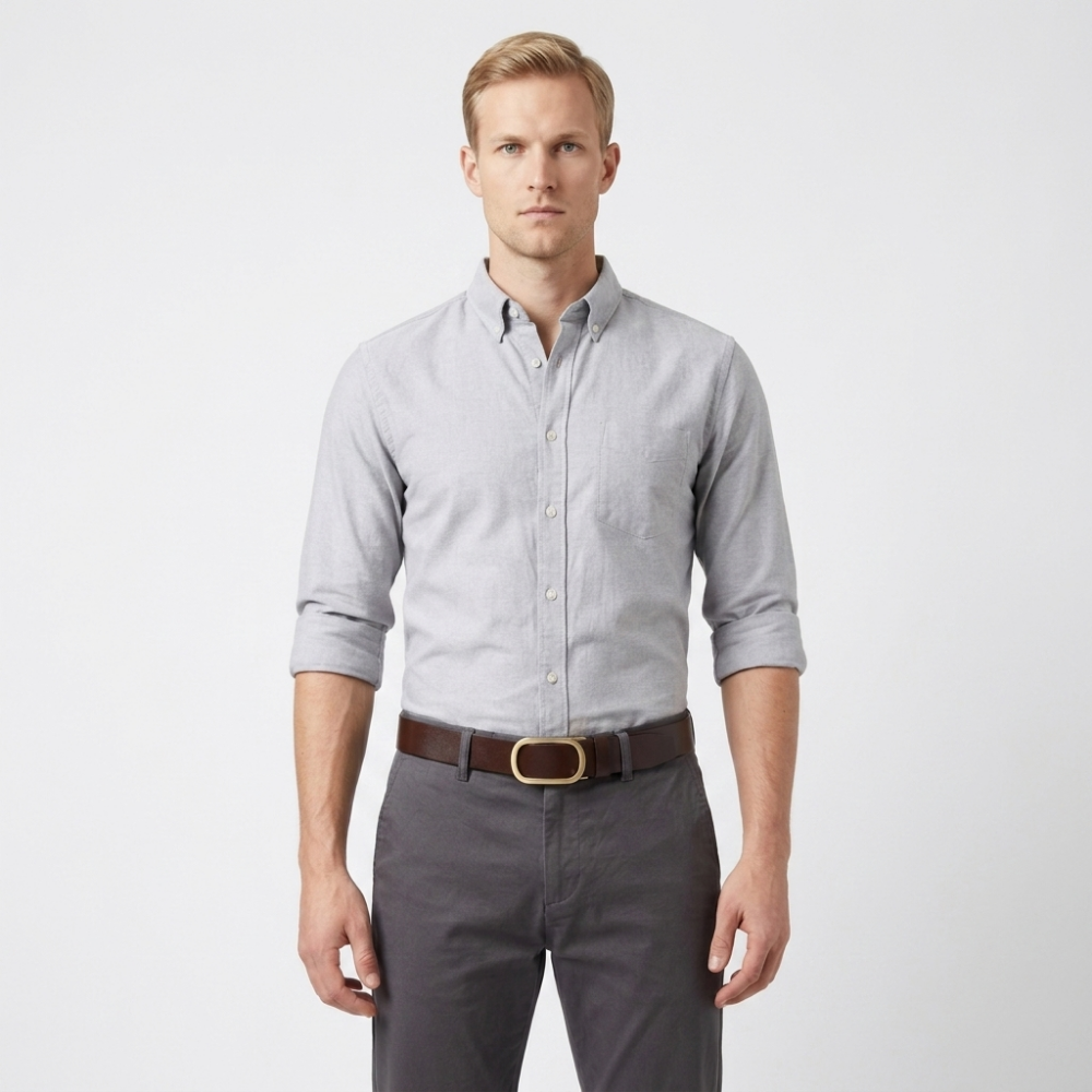 Ghyll – Plate Pin Buckle Leather Belt
