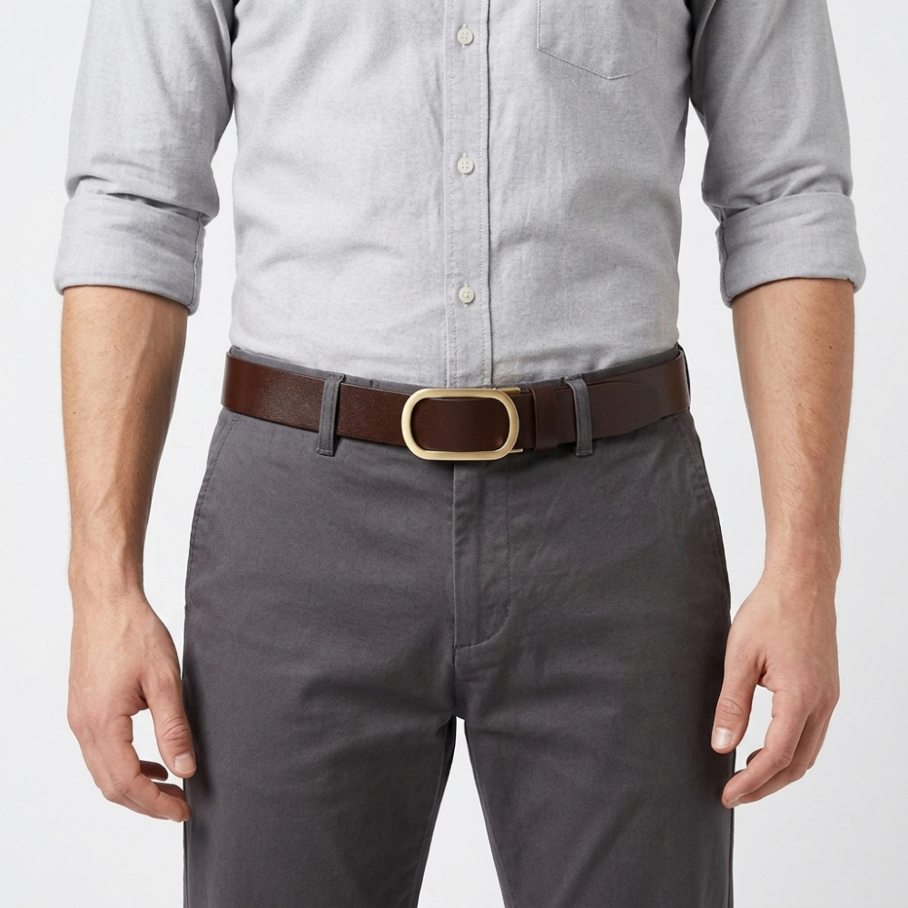 Ghyll – Plate Pin Buckle Leather Belt