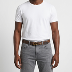 Brasswood – Retro Lock Buckle Leather Belt