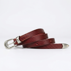 Dagger – Pin Buckle Leather Belt — Red