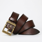 Hemlock – Pin Buckle Leather Belt — Brown