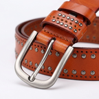Rookstone – Studded Pin Buckle Leather Belt