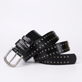 Rookstone – Studded Pin Buckle Leather Belt — Black