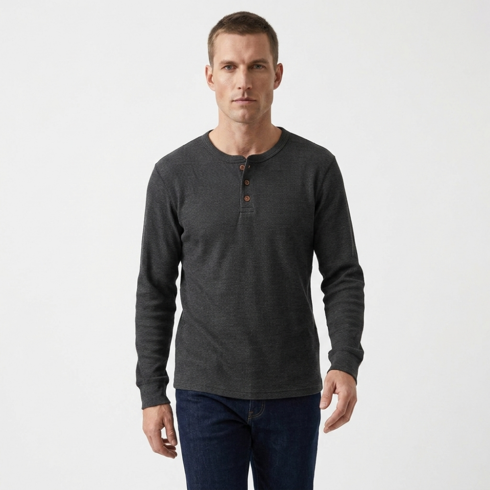 The Everyday Henley — Dark Grey