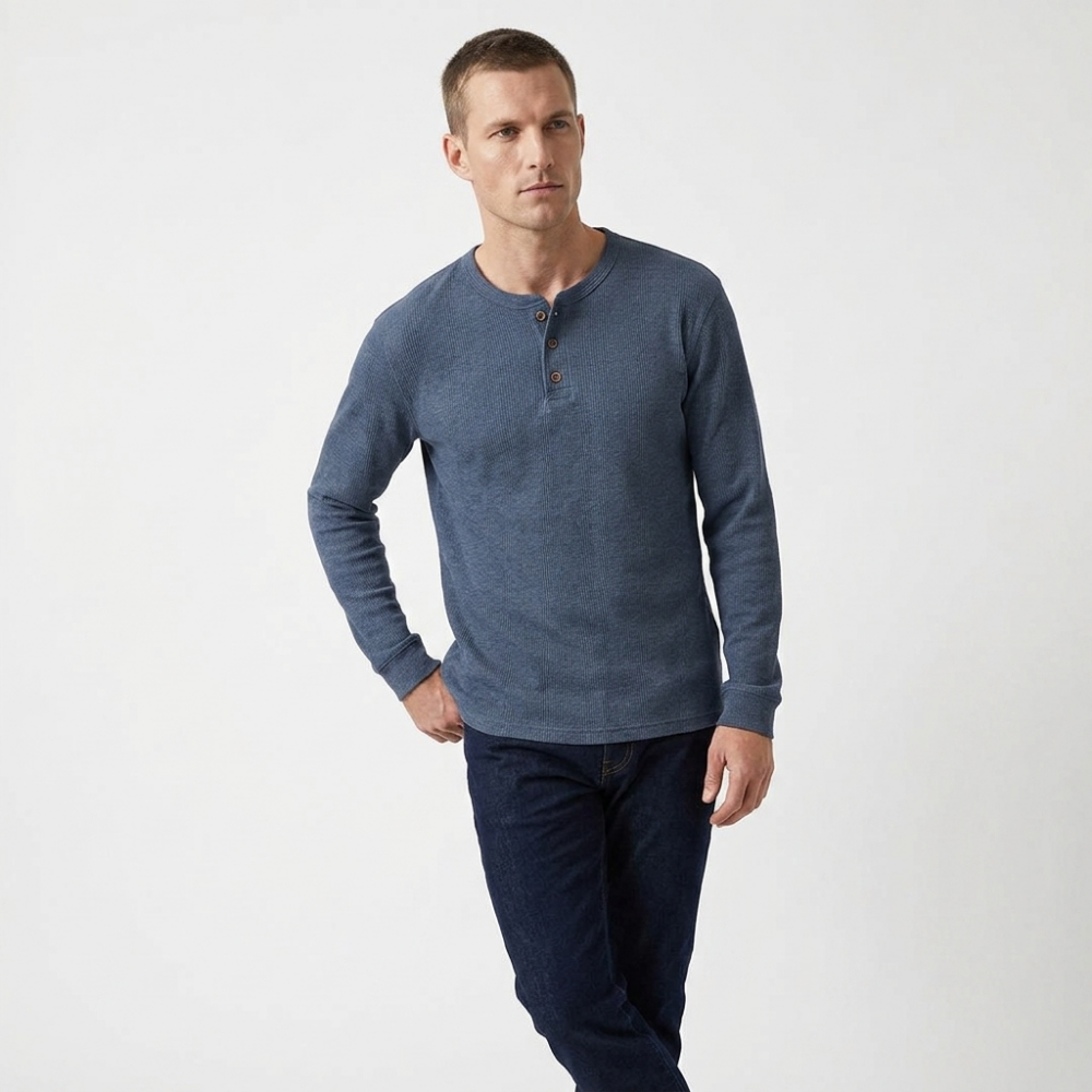 The Everyday Henley — Navy