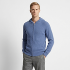 Cloud - Merino Zip Up — Blue