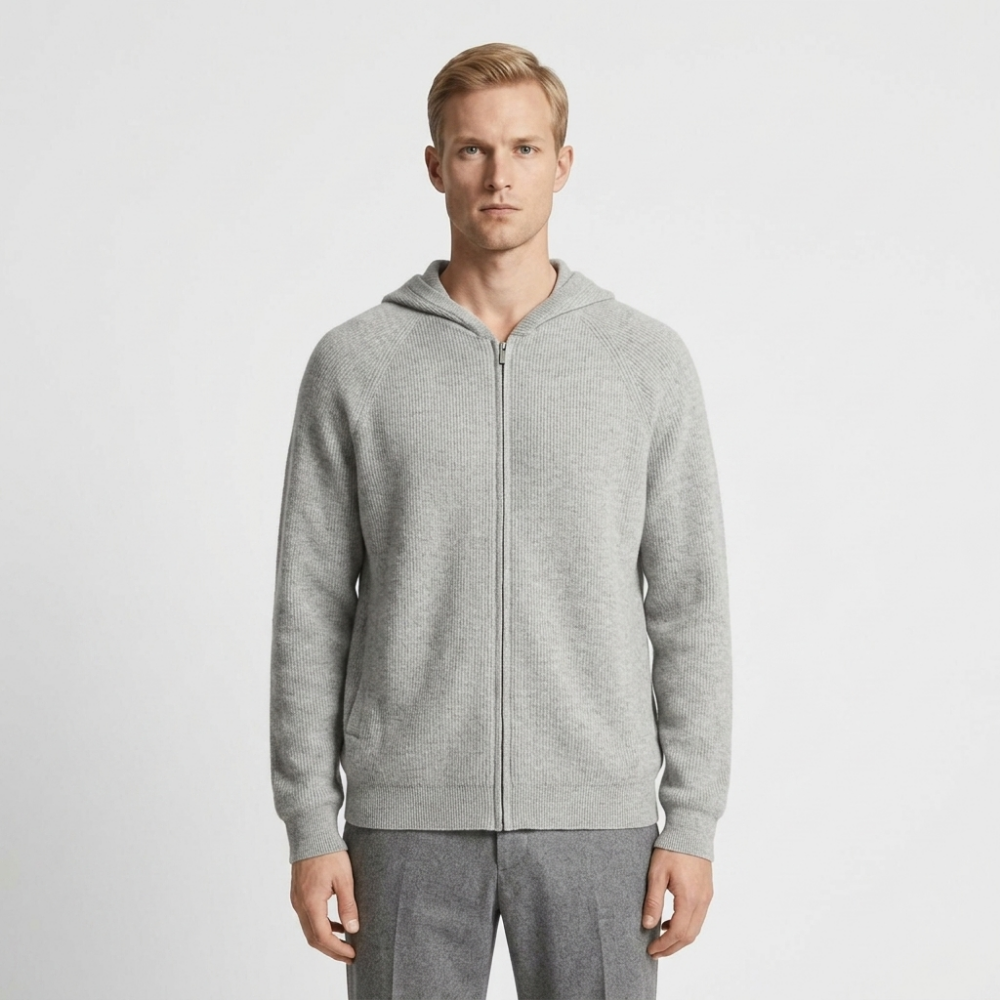 Cloud - Merino Zip Up — Grey