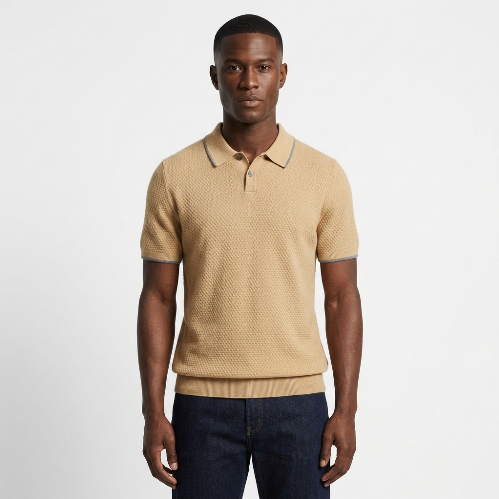Palermo - Cashmere Polo — Peach