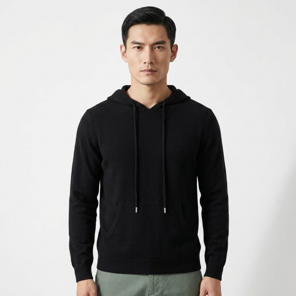 Summit - Merino Hoodie — Black