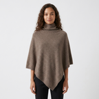 Velora - Merino Poncho — Tan