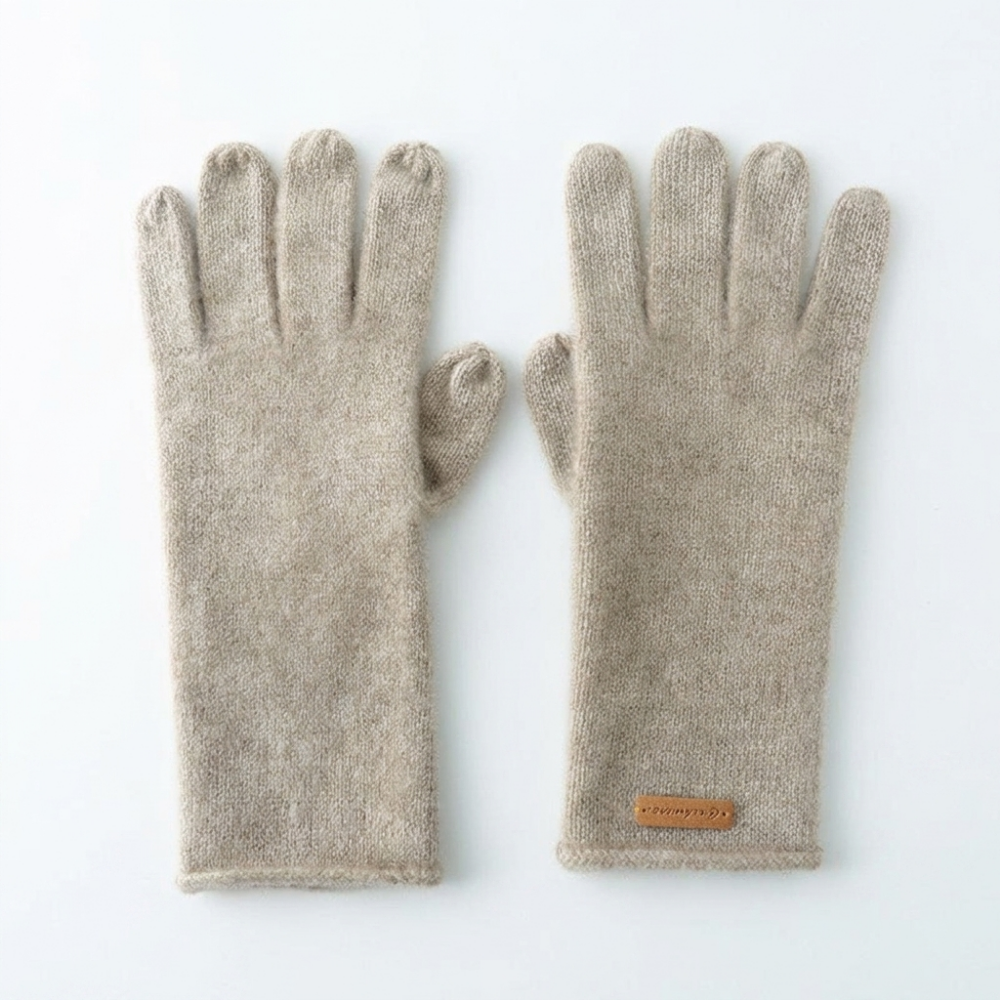 Aurora Touch - Cashmere Gloves — Beige