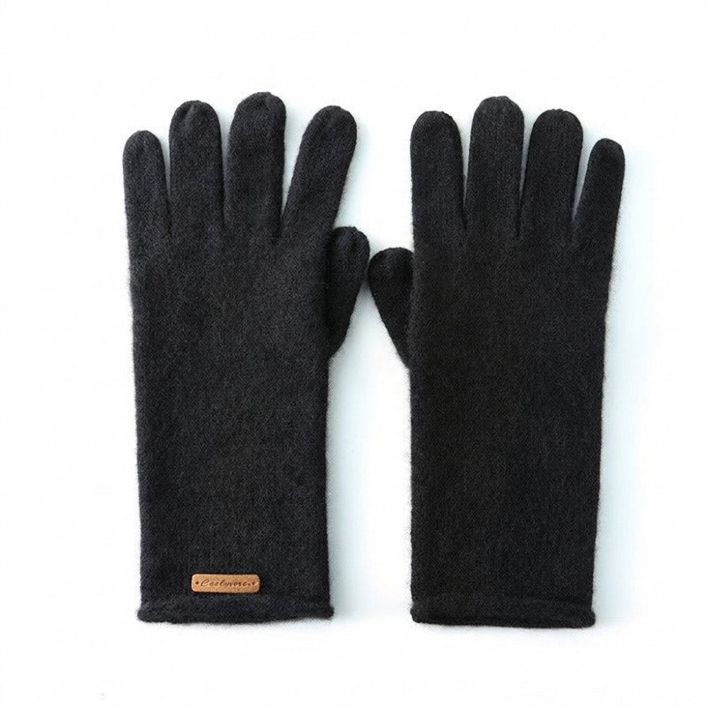 Aurora Touch - Cashmere Gloves — Black