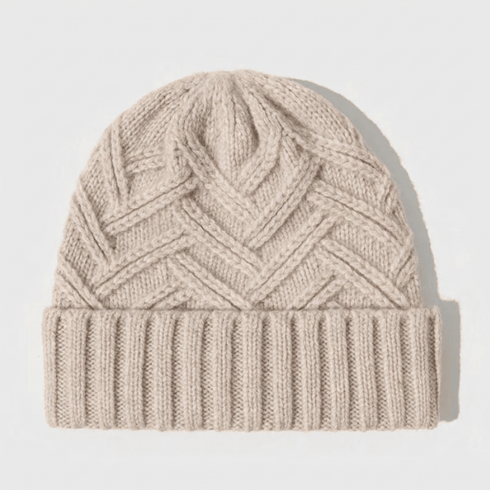 Aspen - Merino Wool Beanie — Beige