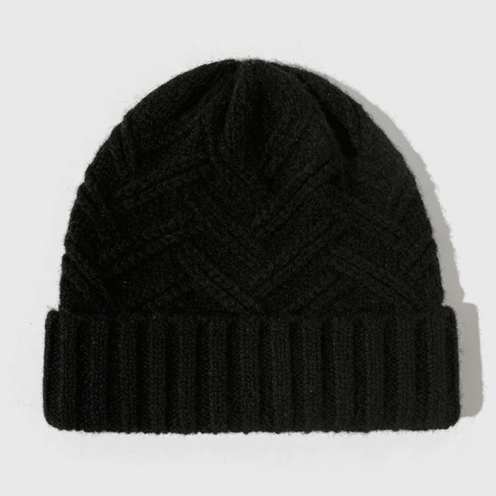 Aspen - Merino Wool Beanie — Black