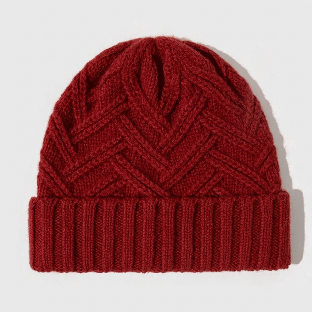 Aspen - Merino Wool Beanie — Red