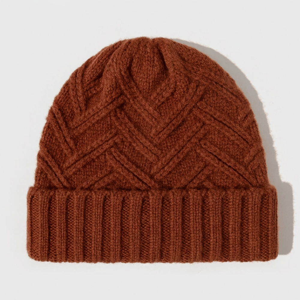 Aspen - Merino Wool Beanie — Rust