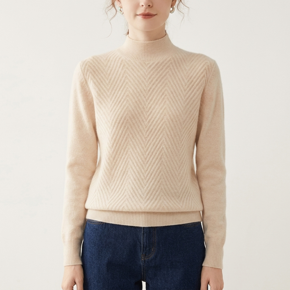 Arlo - Cashmere Wool Mock Neck Sweater