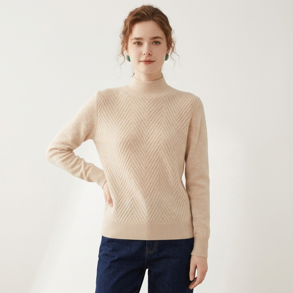 Arlo - Cashmere Wool Mock Neck Sweater