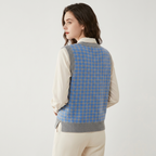 Harper - Cashmere Wool Houndstooth Vest
