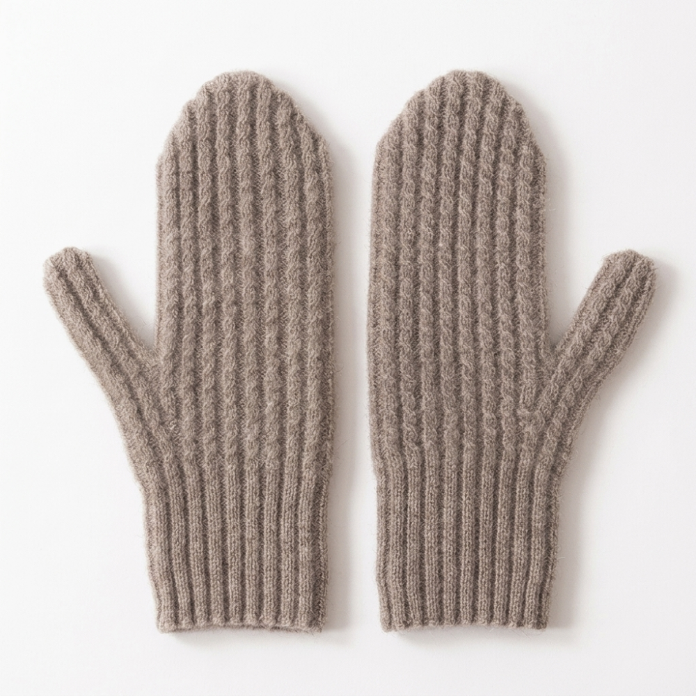 Aspen - Cashmere Wool Mittens — Tan