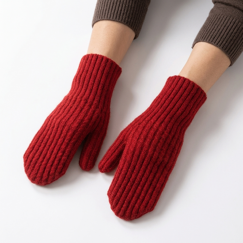 Aspen – Ribbed Cashmere and Wool Blend Mittens