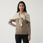 Siena – Cashmere Wool Shawl — Beige