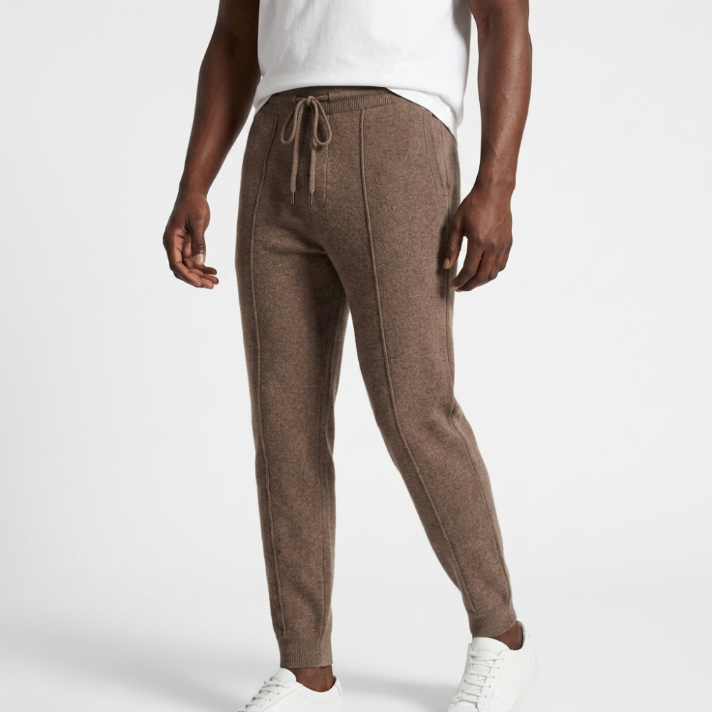 Dawn - Merino Wool Joggers — Brown 2
