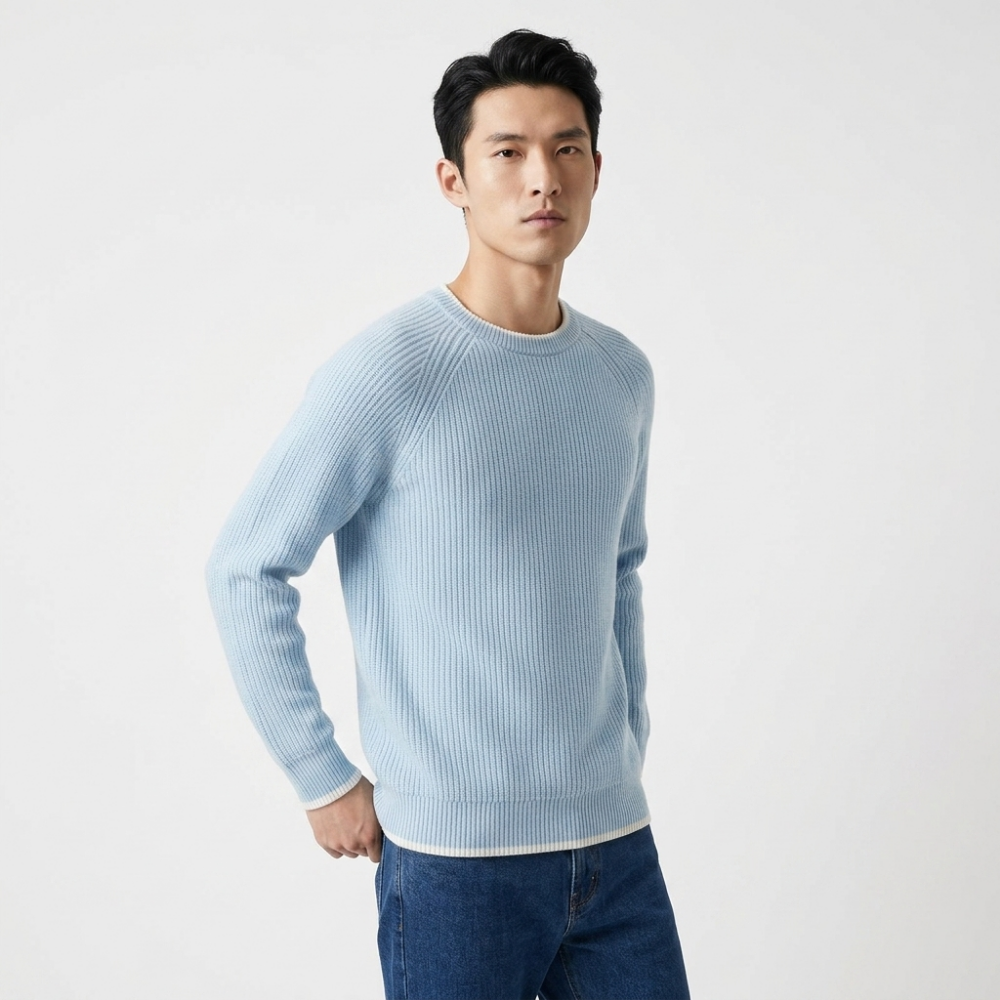 Clearwater - Wool Crewneck Sweater — Blue