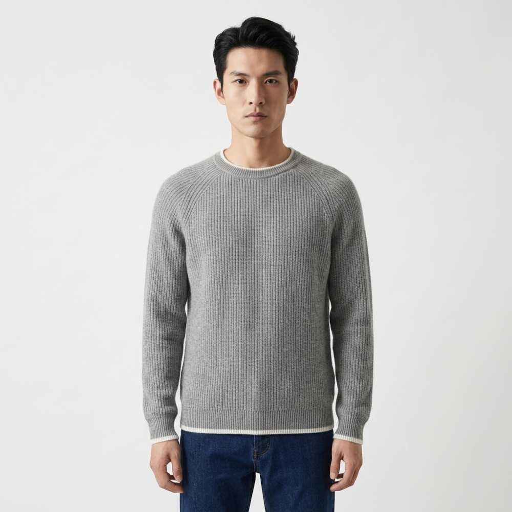 Clearwater - Wool Crewneck Sweater — Gray