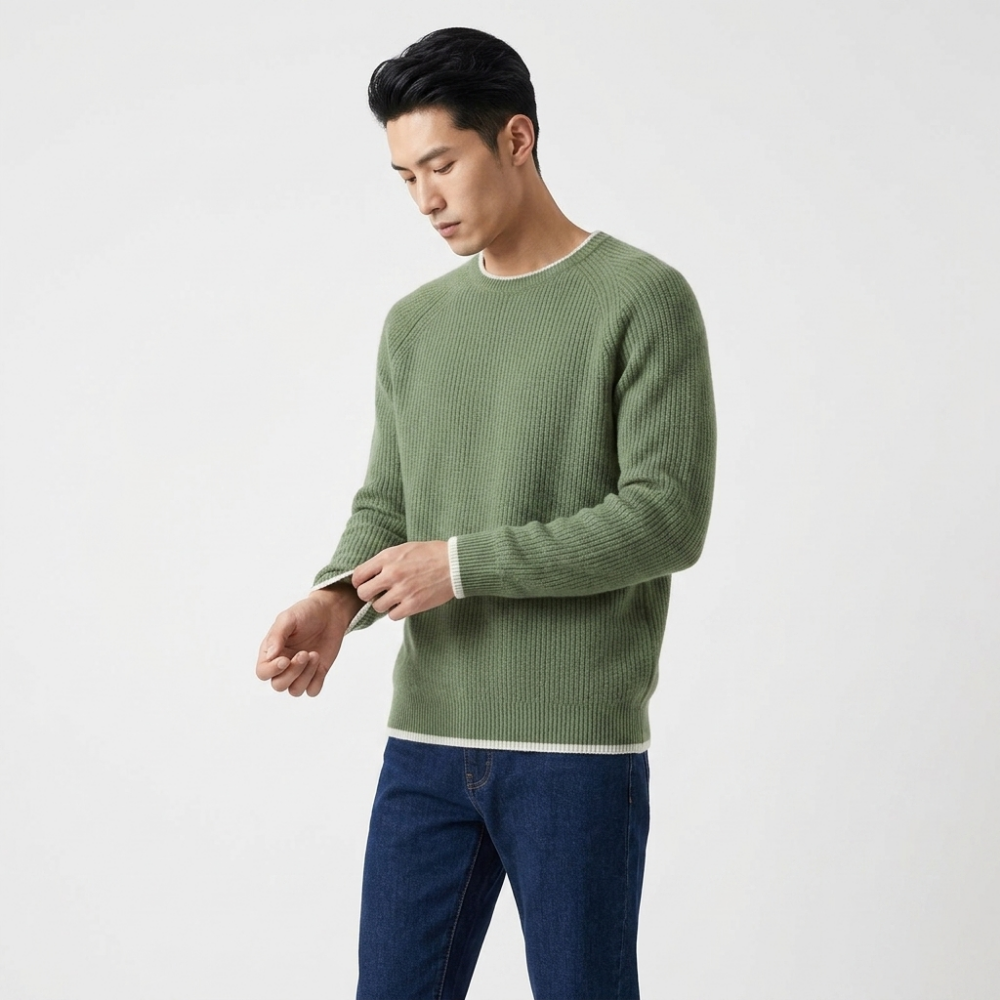 Clearwater - Wool Crewneck Sweater — Green