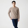 Clearwater – Wool Raglan Crewneck Sweater — Taupe