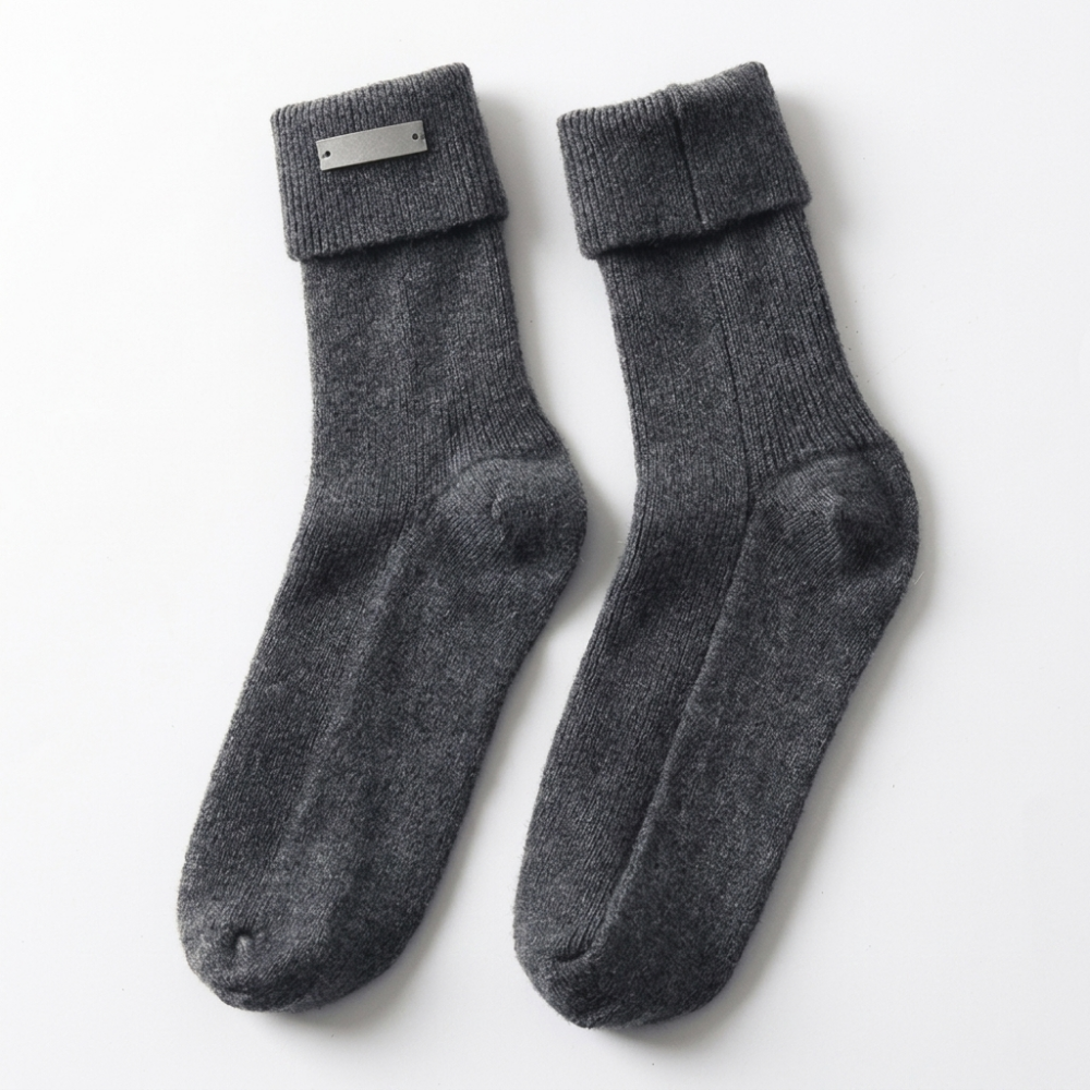 Brookline - Wool Crew Socks — Gray