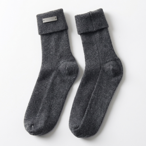 Brookline – Wool Crew Socks with Ribbed Cuff