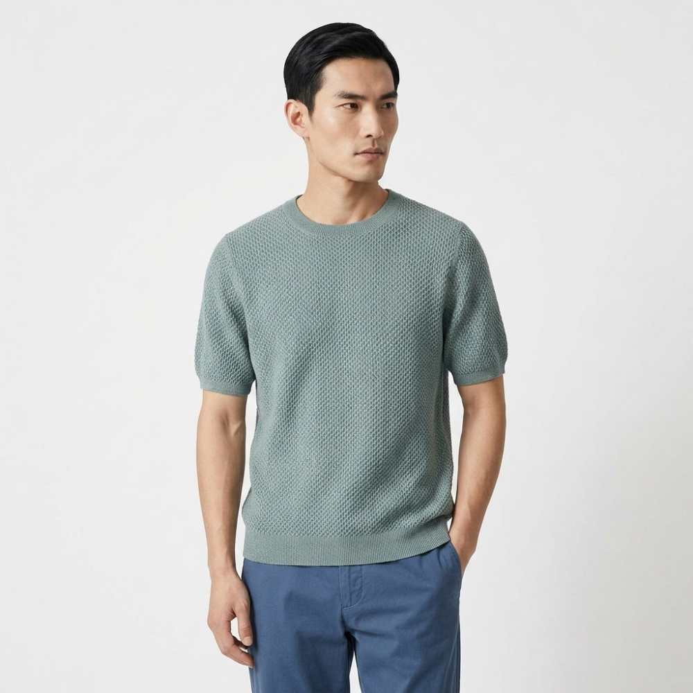 Crestwood - Wool Textured Knit Tee