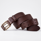 Ironmark – Double Prong Leather Belt — Dark Brown