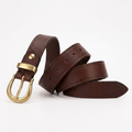 Willow – Slim Curved Buckle Belt — Coffee
